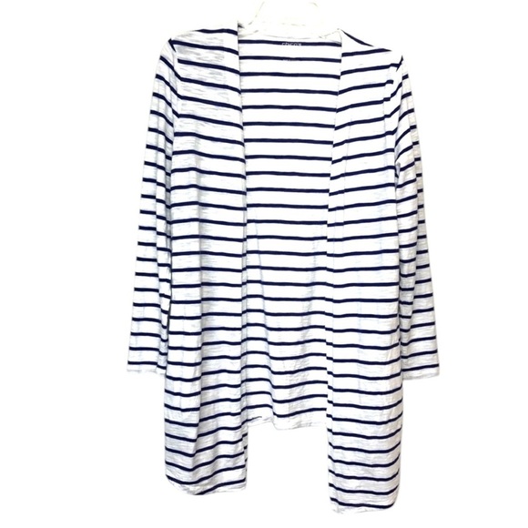 Set of 2 Bundle Chico’s Cardigan Long Sleeve Striped Polka Dots – Size 0 / Small - Picture 11 of 16